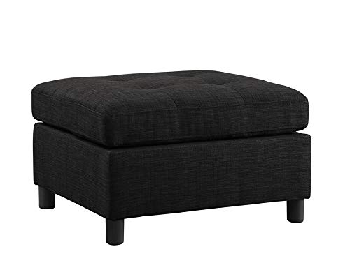 Modular Sectional Sofa Ottoman Bench - Dark Grey Footstool for Living Room & Entryway | Perfect for Relaxing, Extra Seating & Home Decor