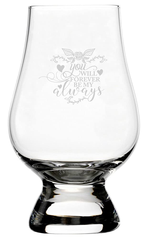 Wedding Quotes Whisky Glass 6.5oz - Romantic Gift for Couples & Anniversaries