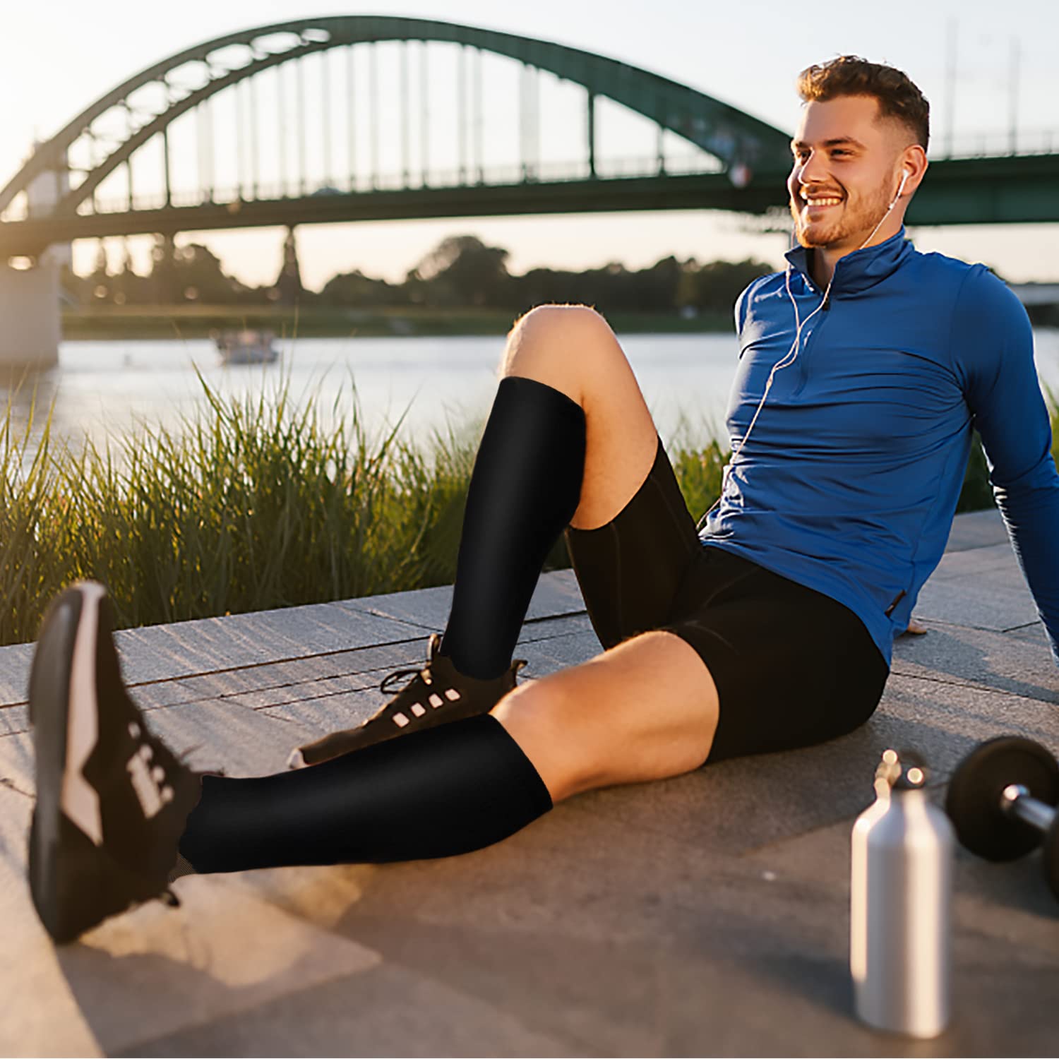FuelMeFoot Compression Socks for Women & Men - Graduated Support Knee High Socks for Nurses, Running, Travel & Athletes - Improve Circulation & Reduce Swelling for Workouts, Long Flights & Medical Shifts