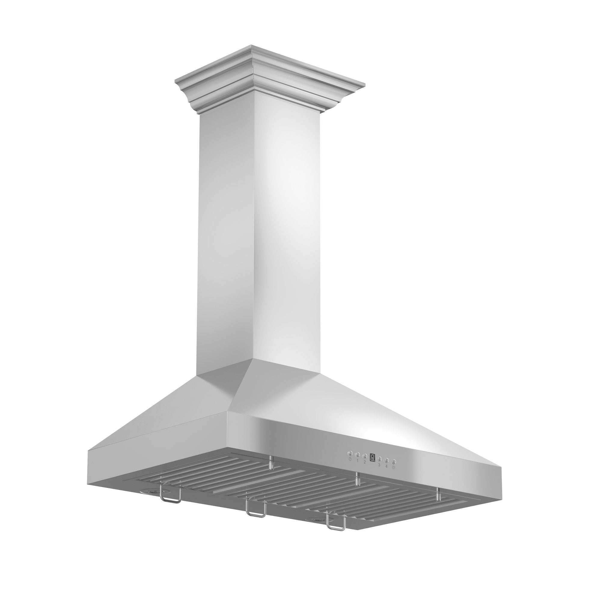 ZLINE KL3CRN Stainless Steel Convertible Wall Mount Range Hood with Crown Molding - Professional Kitchen Ventilation for Home Cooking & Baking