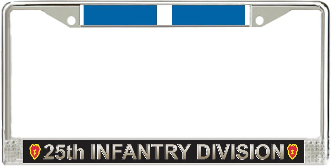 MilitaryBest 25th Infantry Division Korea License Plate Frame - Durable Car Accessory for Veterans & Military Enthusiasts - Perfect for Trucks, Cars & Motorcycles