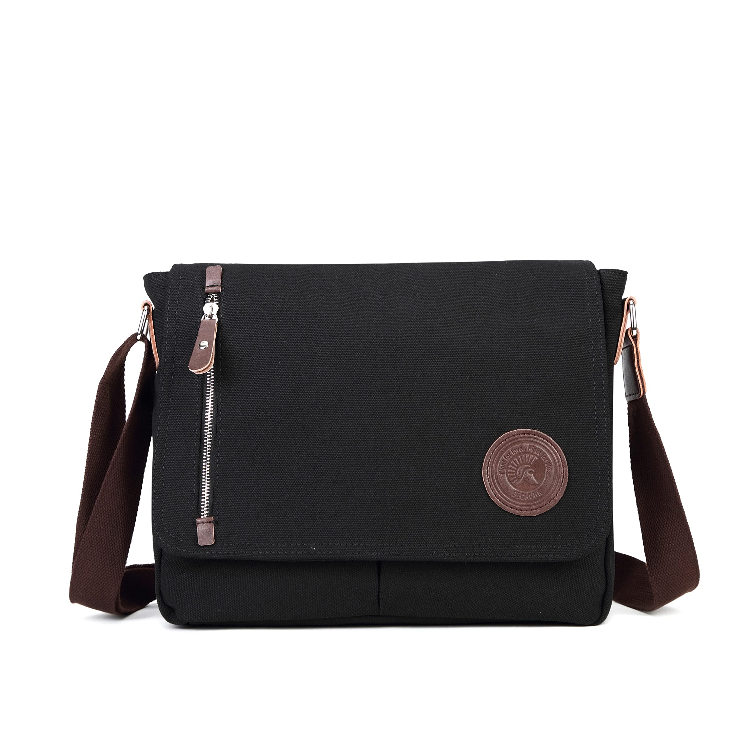 Vintage Canvas Messenger Bag for Men & Women - Small Crossbody Shoulder Bag, Durable Everyday Purse for Work, Travel & Casual Outings