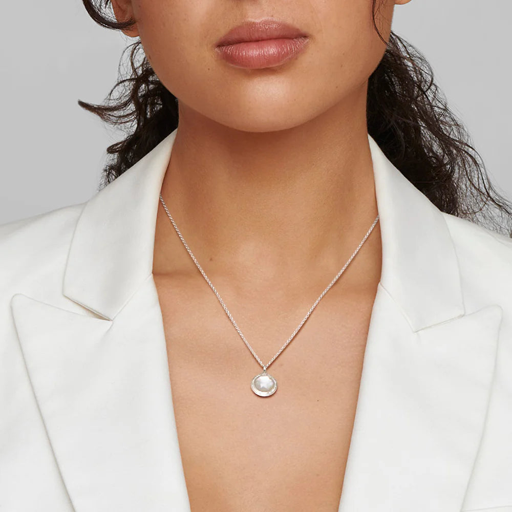 Sterling Silver Mini Pendant Necklace with Genuine Diamonds - Elegant Jewelry Gift for Women, Perfect for Weddings, Anniversaries & Special Occasions