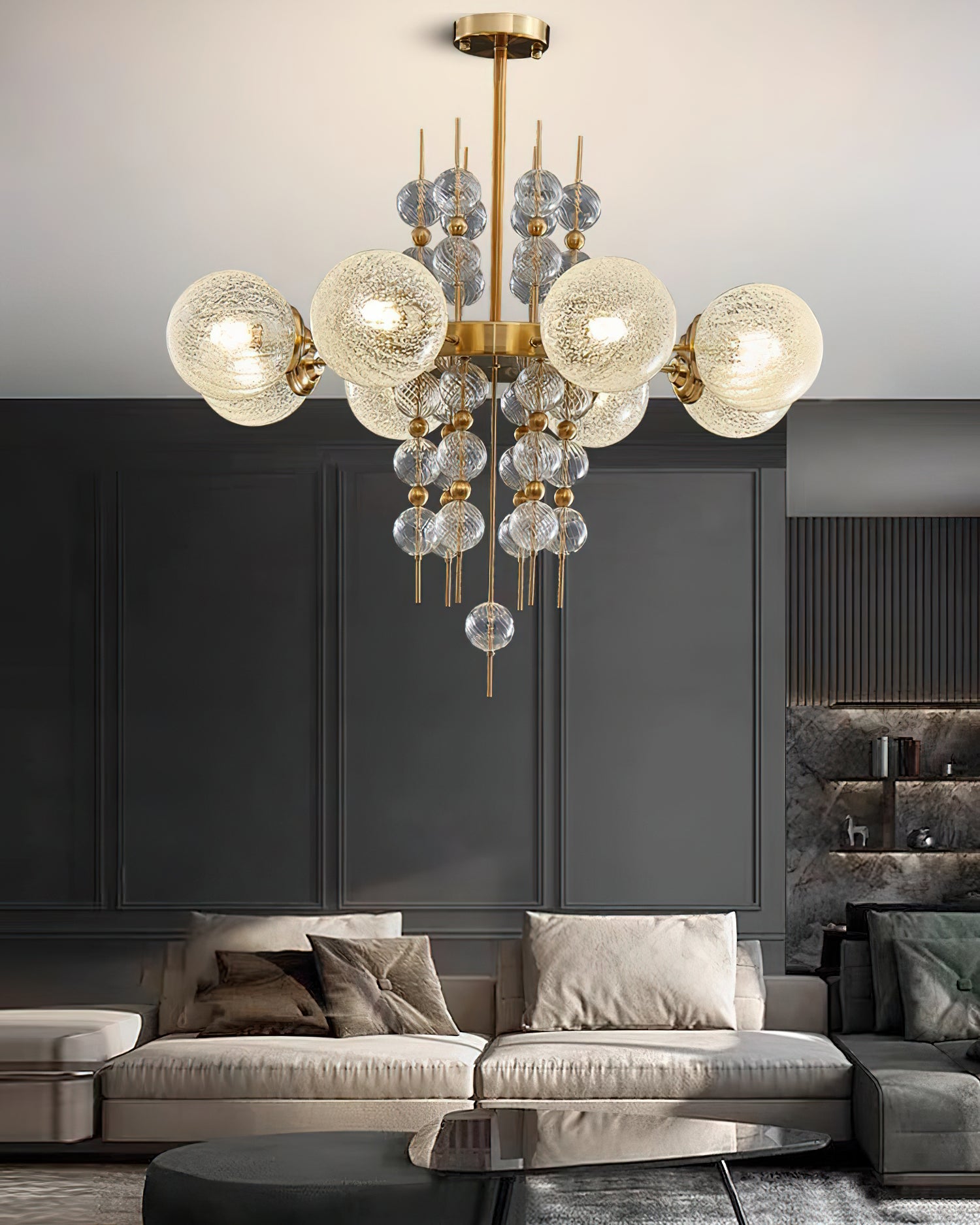 Calypso Chandelier - Elegant Crystal Ceiling Light Fixture for Dining Room, Bedroom & Living Room Decor | Modern Lighting for Home & Office