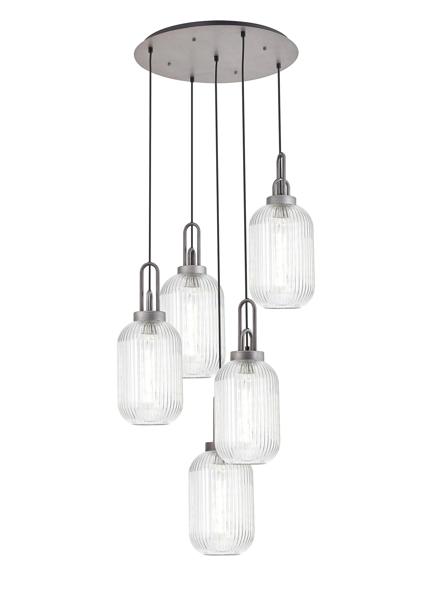 Stylish Cadiz 5-Light Cluster Pendant Light Fixture - Modern Ceiling Lighting for Dining Room, Kitchen & Living Room