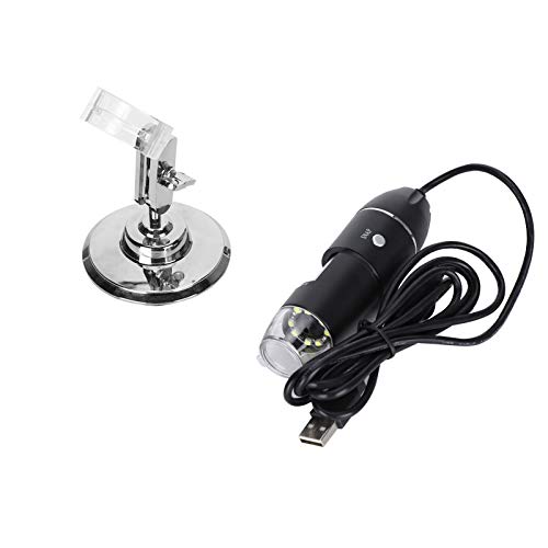 Portable Digital Microscope with 8 LED Lights - 1000X Magnification for Phone Repair, Jewelry Appraisal & PCB Inspection | Industrial-Grade Plastic Electronic Microscope for Hobbyists, Professionals & STEM Education