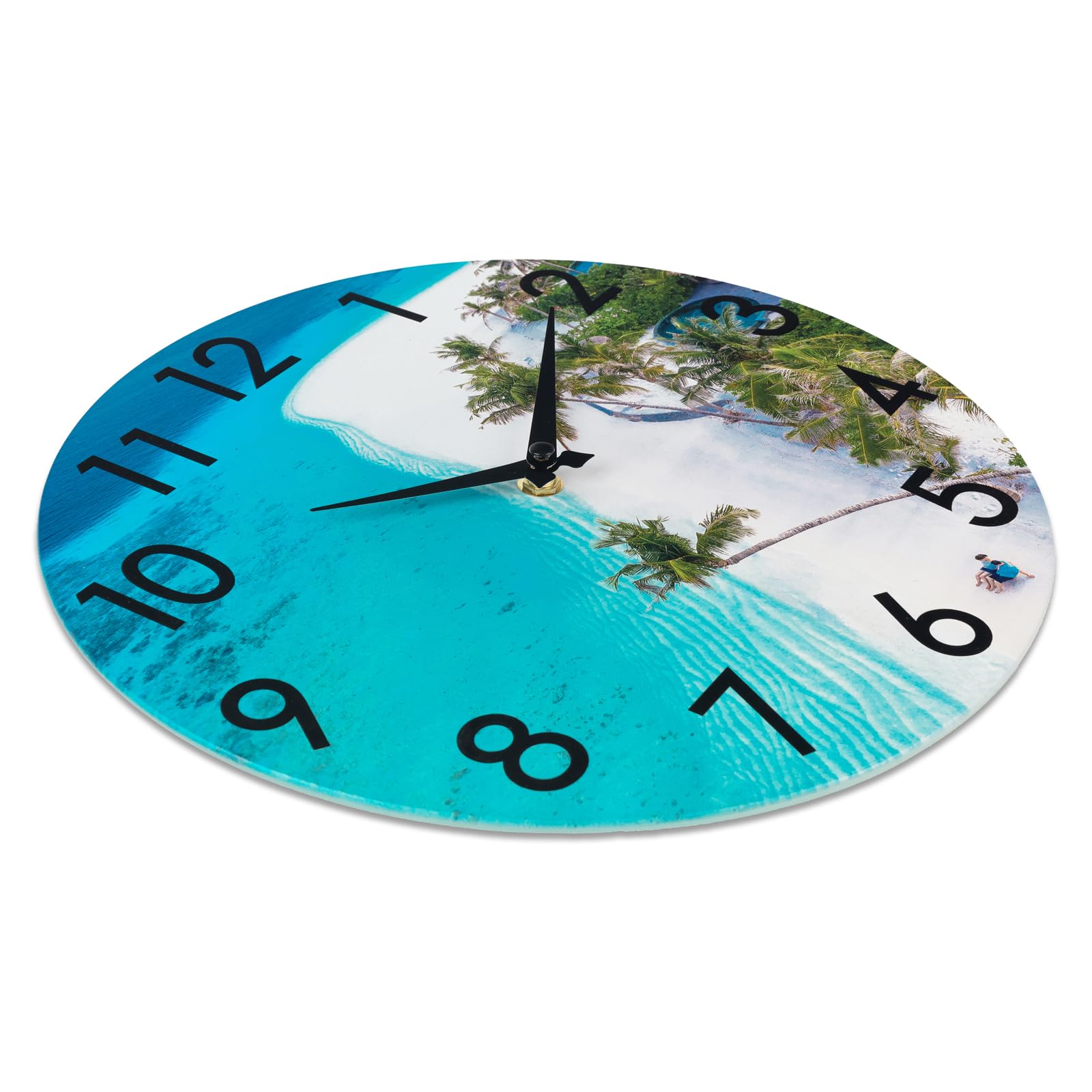 12 Inch Teal Waterproof Outdoor Wall Clock - Nautical Beach Coastal Decor for Patio, Pool, Garden & Home - Perfect for Indoor & Outdoor Use in Bathrooms, Kitchens, and Decks