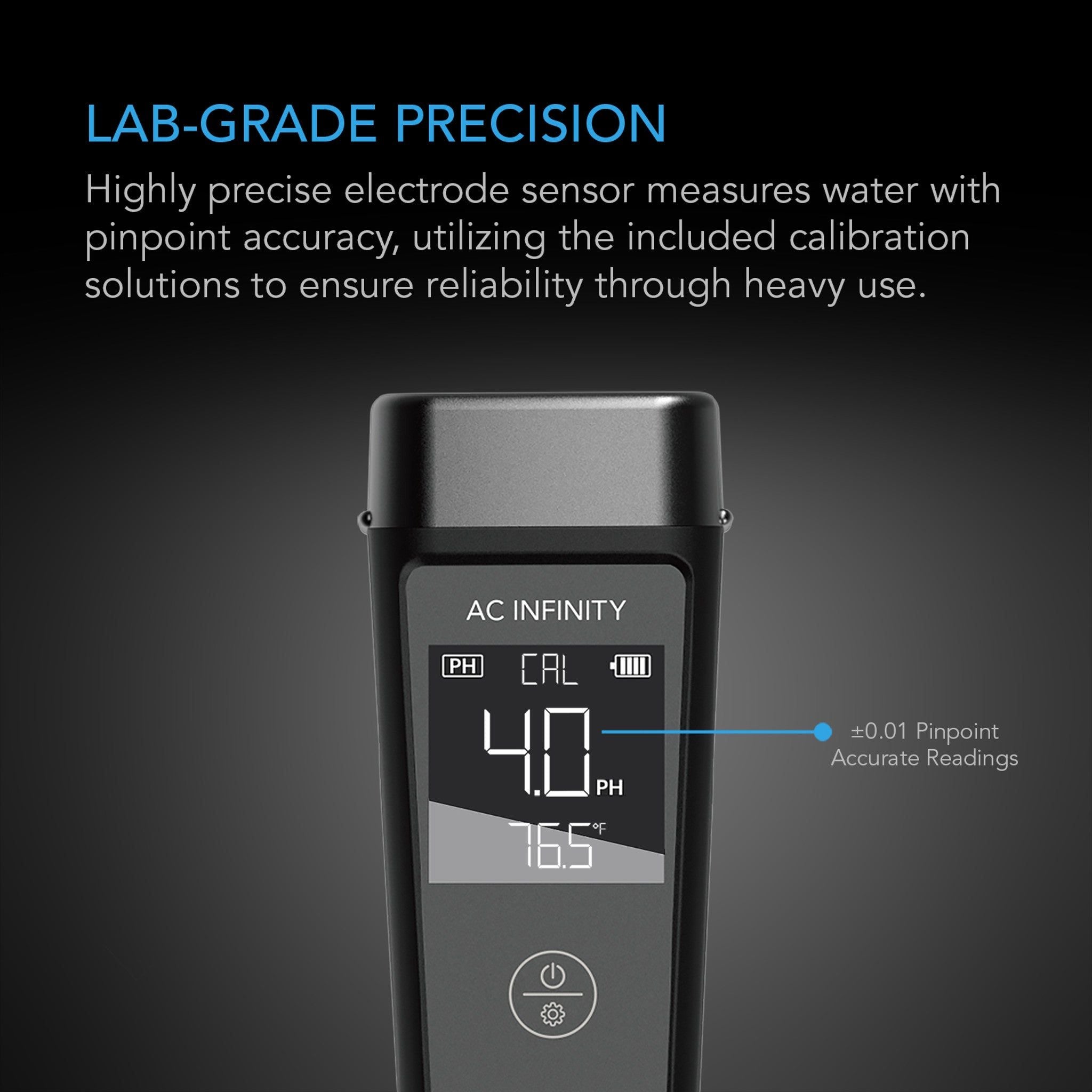 AC Infinity Hydroponic Meter PRO Kit - Digital pH & EC Tester for Indoor Plants, Hydroponics, Aquaponics - Perfect for Grow Tents, Greenhouses & Home Gardening