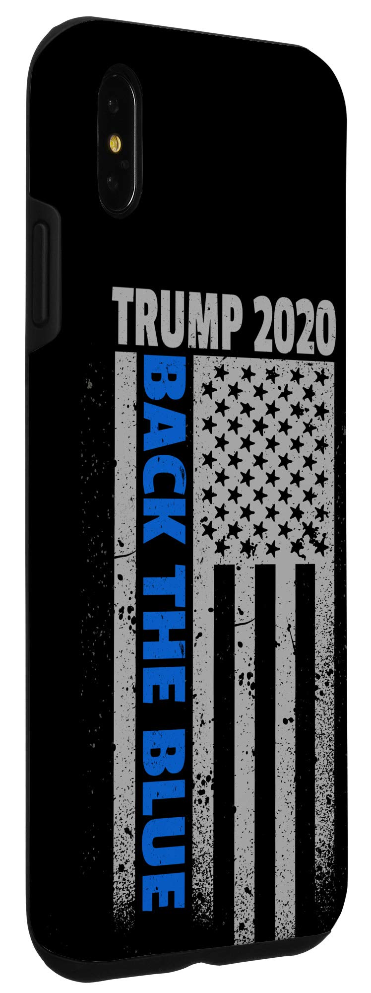 iPhone XS Max Case - Back The Blue US Flag Design with Thin Blue Line - Patriotic Protective Phone Cover for Police Supporters & First Responders | Perfect for Everyday Use, Work, and Showing American Pride