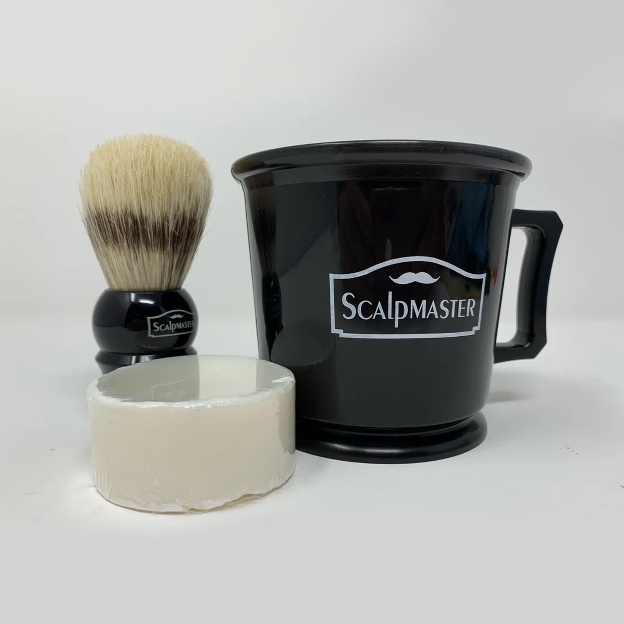Premium Scalpmaster Shaving Set - Shaving Mug, Badger Hair Shave Brush & Luxury Shave Soap - Perfect Men's Grooming Gift for Father's Day & Birthdays - Ideal for Wet Shaving & Classic Barber-Style Shaves