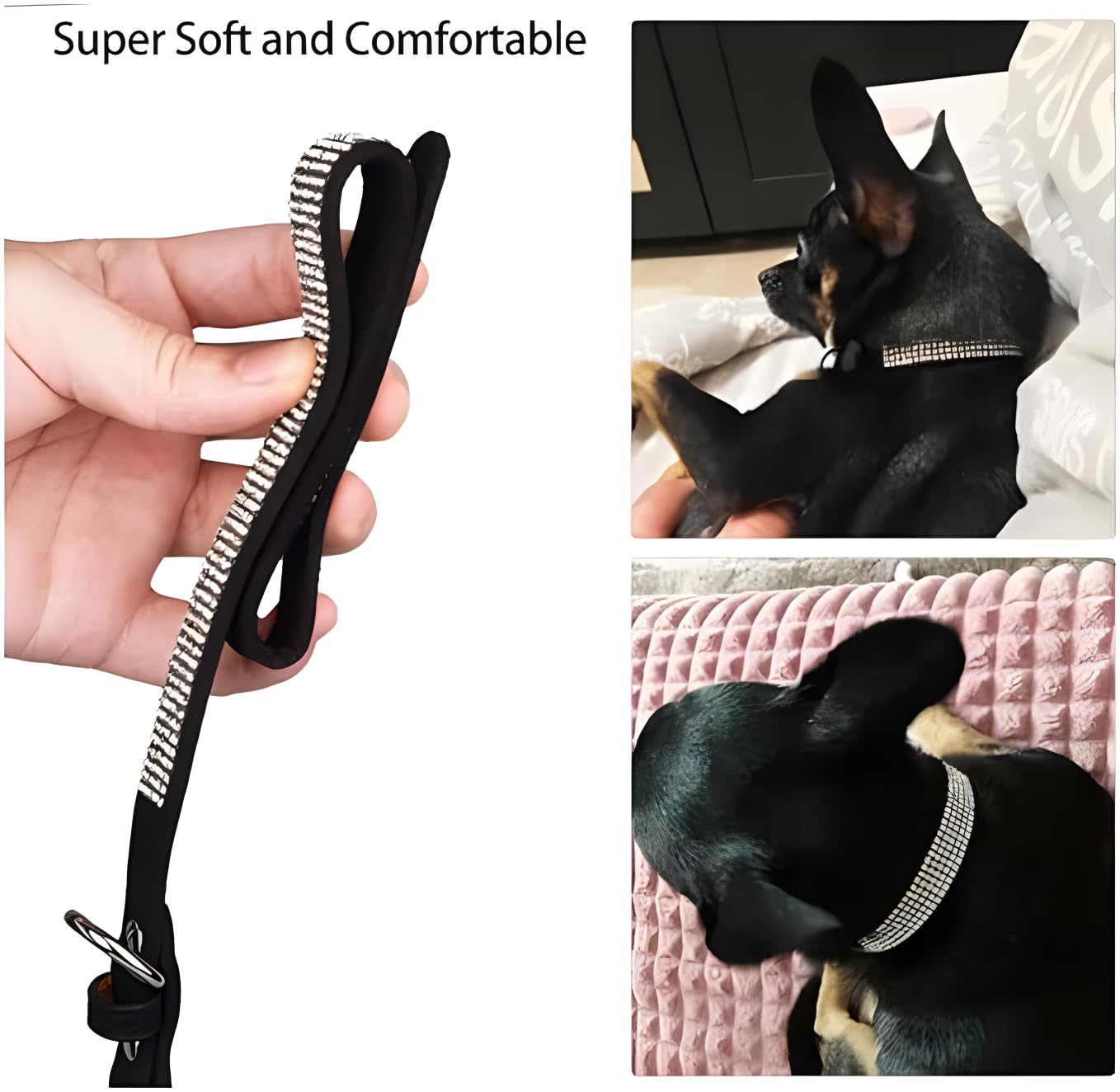 Sparkly Rhinestone Dog Collar for Small Medium Large Dogs - Adjustable Diamond Pet Collar for Puppies, Cats & Pets - Perfect for Daily Walks, Grooming & Special Occasions