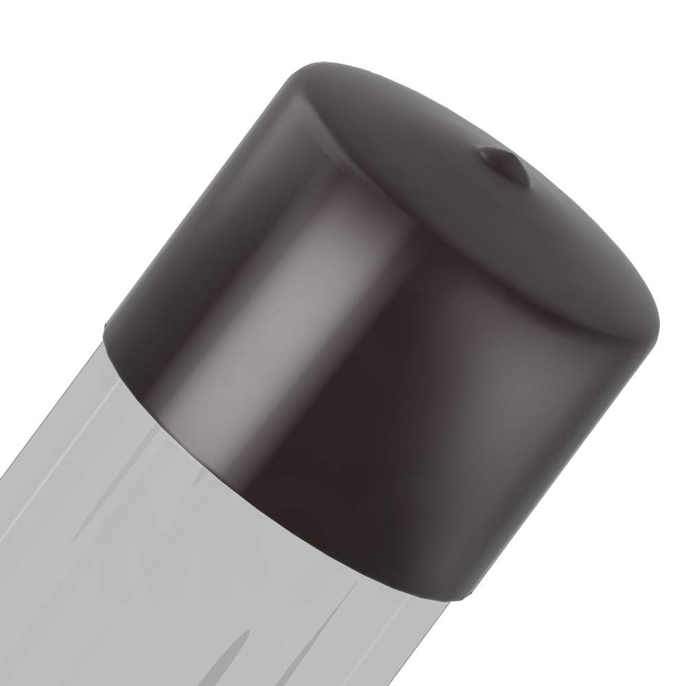 1.5 Inch Sealed Bottom Round PETG Containers 10.187 Inch Long - Pack of 50 with 1.625 X 1-1/2 Inch Standard Black Caps (50 Pack) - Ideal for Food Storage, Laboratory Use & Craft Organization