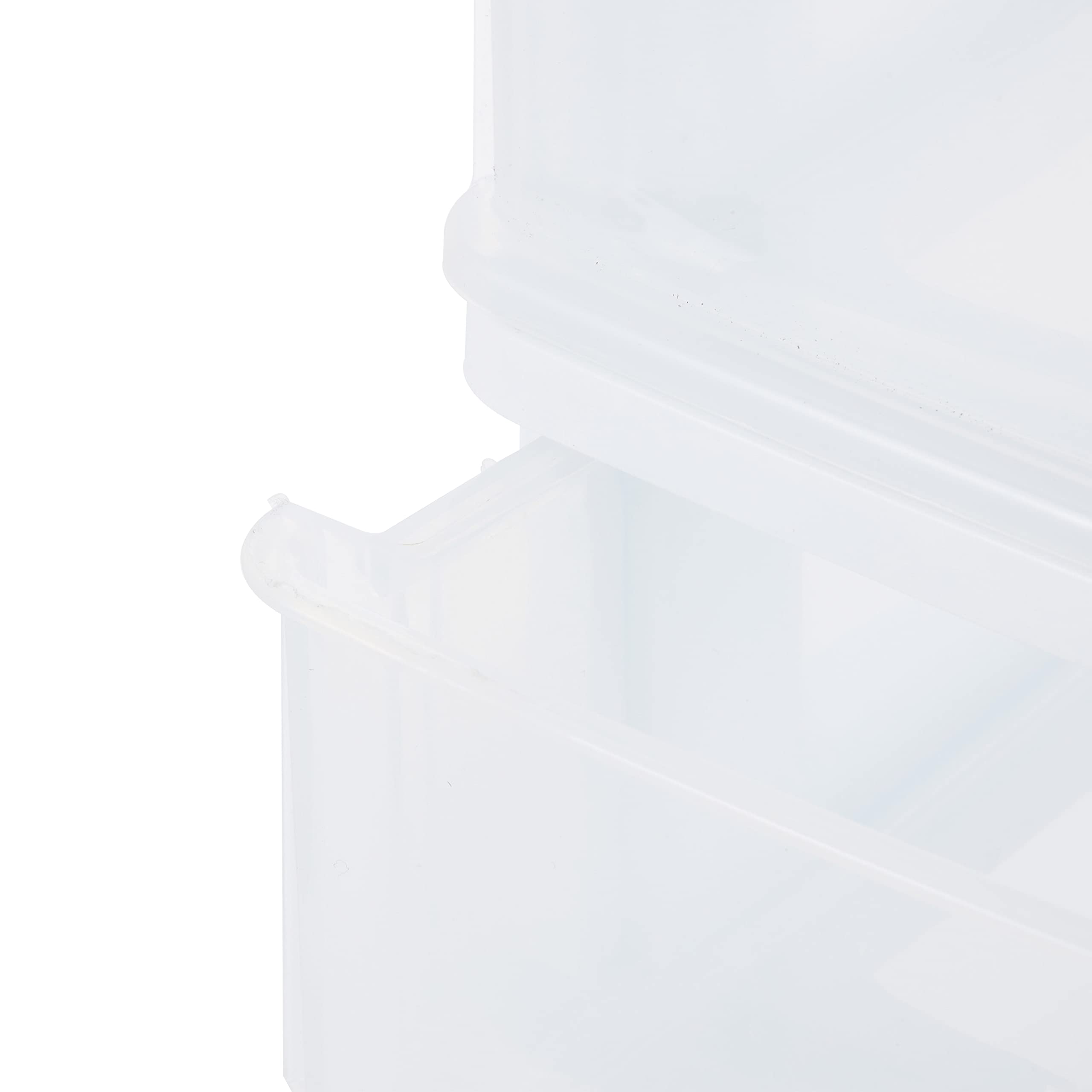 Gracious Living Deluxe 3-Drawer Desktop Organizer - White/Clear (2 Pack) | Perfect for Craft Storage, Office & School Supplies | Ideal for Home, Office & Classroom Organization
