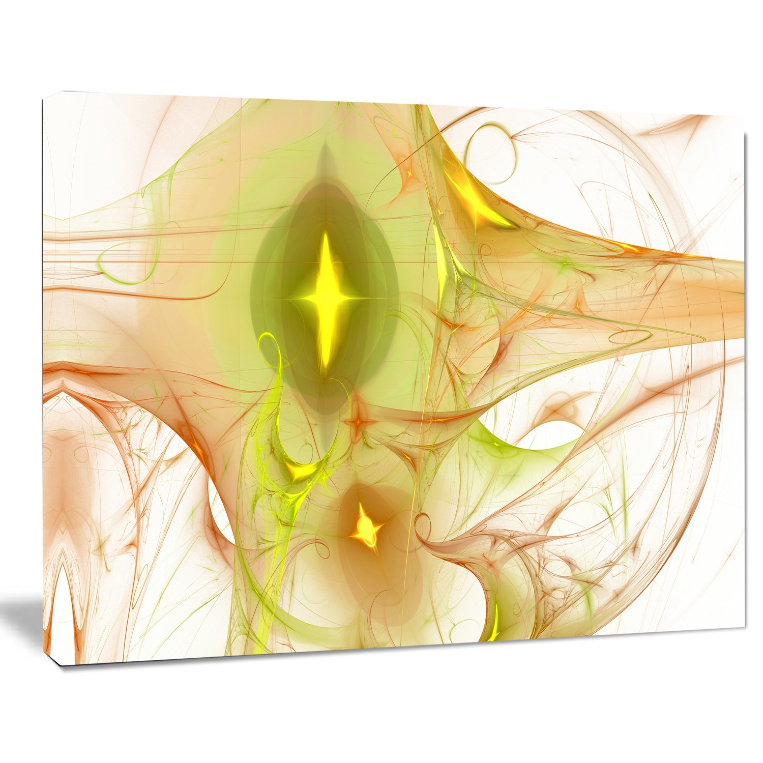 Yellow Bright Candle Abstract Canvas Art Print - Modern Wall Decor for Living Room, Bedroom & Office - Perfect Home Decoration Gift