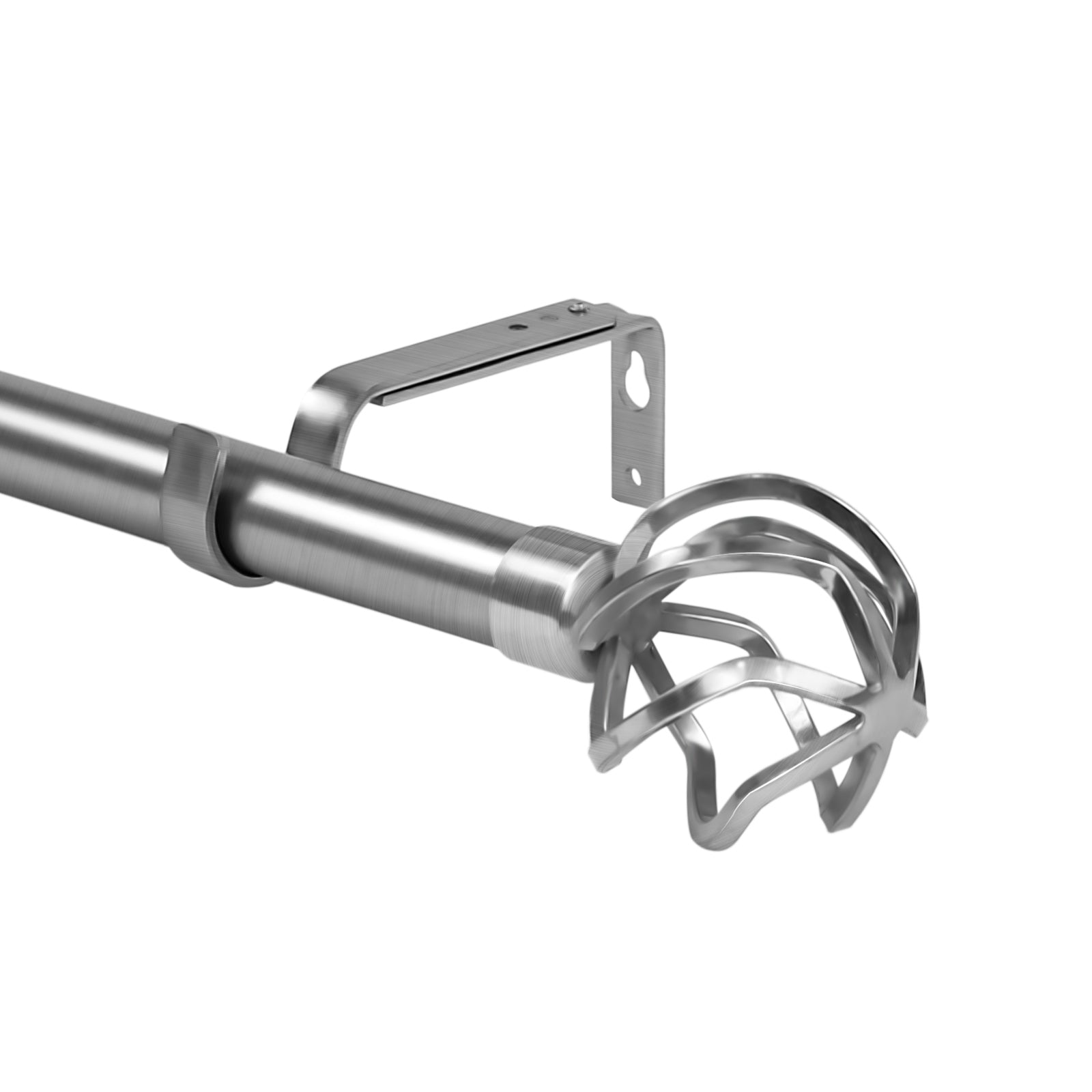 Urbanest 1 Inch Diameter Zeffoli Adjustable Single Curtain Rod - Perfect for Living Room, Bedroom & Window Drapes