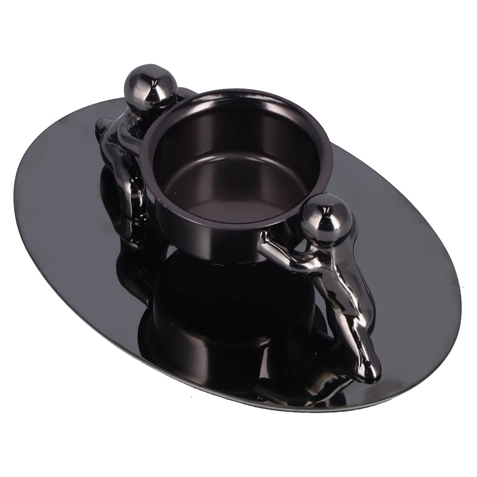 TOPCINCN Black Candle Holder - Elegant Detachable Candlestick for Romantic Dining Room & Home Decor - Perfect for Weddings, Parties, and Cozy Evenings
