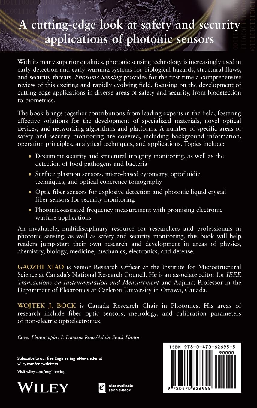 Photonic Sensing: Principles and Applications for Safety and Security Monitoring - Wiley Series in Microwave and Optical Engineering | Advanced Optical Detection Technology for Industrial Safety & Home Security Systems