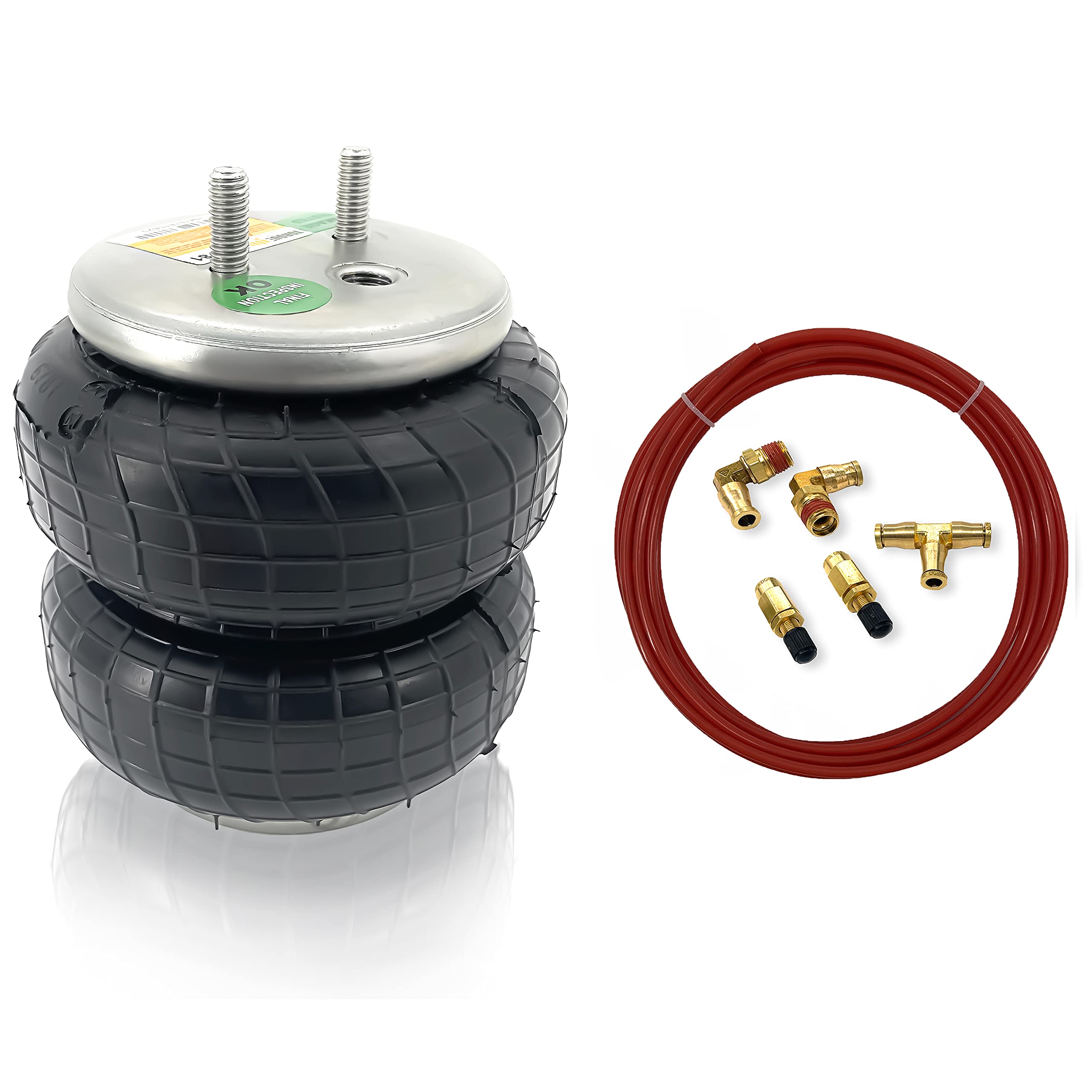 TORQUE 6781 Air Bag Replacement for Firestone Ride Rite 6781 & 6957 - Compatible with Torque Airbag Suspension Kits, Includes Fittings & Tubing (Replaces Firestone 6781 & 6957 Air Bags) - Perfect for Heavy-Duty Trucks, Towing, and Improved Ride Comfort (TR6781)