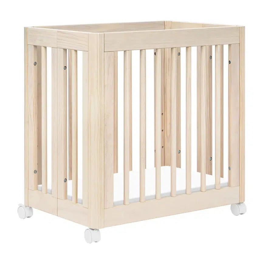 Babyletto Yuzu 8-in-1 Convertible Crib in Washed Natural - Modern Nursery Furniture for Newborn to Toddler Bed | Perfect for Small Spaces & Gender-Neutral Nursery Decor