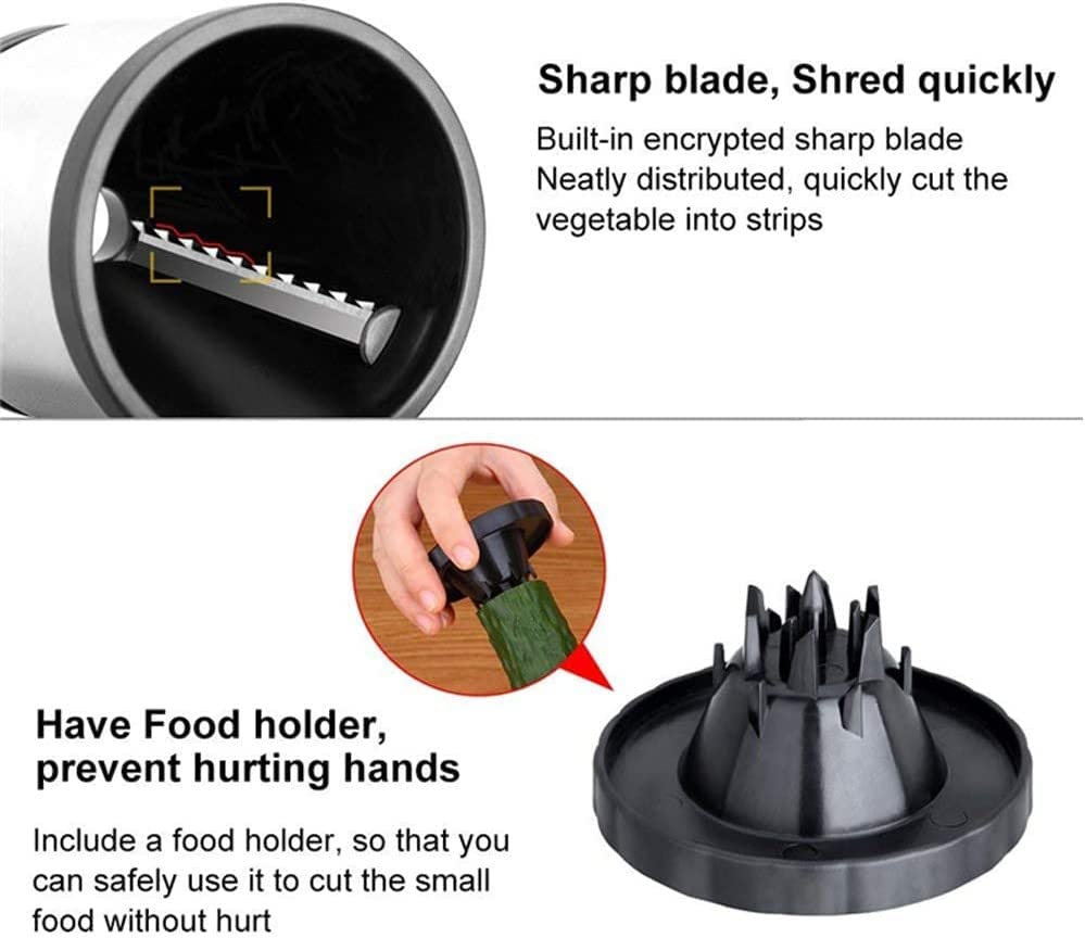 Stainless Steel Spiral Cutter & Zoodle Maker - Vegetable Slicer for Pasta, Salad & Healthy Meals - Perfect for Kitchen, Meal Prep & Low-Carb Diets