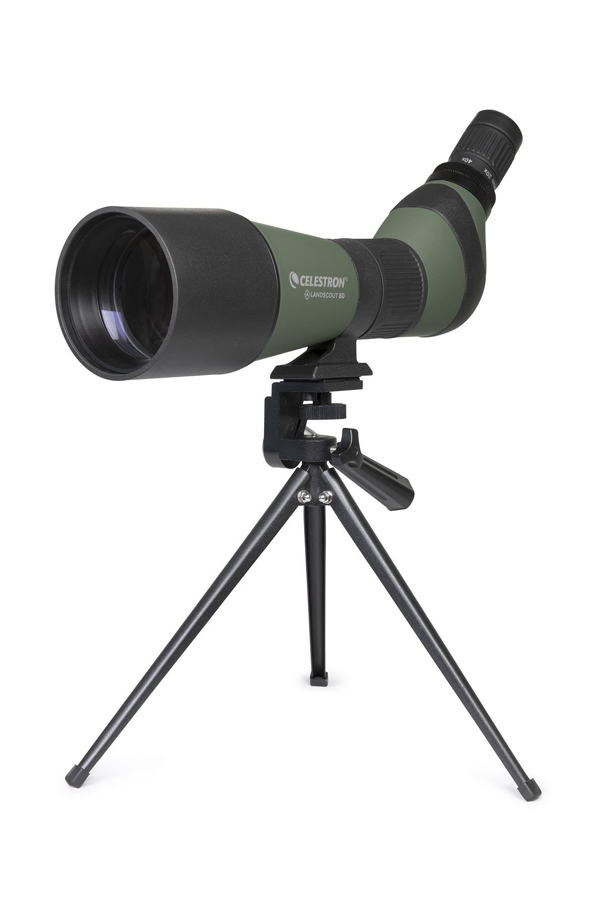 LandScout 20-60x80mm Angled Zoom Spotting Scope with Tripod & Smartphone Adapter - Used for Bird Watching, Hunting, Target Shooting & Outdoor Adventures