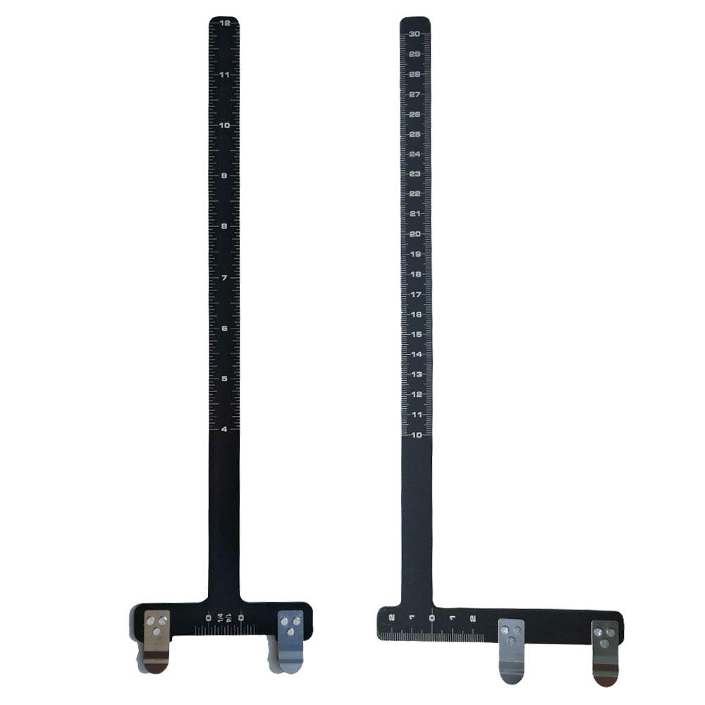 Sharrow Archery 12-Inch Bow Square T-Ruler - Precision Measurement Tool for Compound & Recurve Bows (Black, T-Type) | Perfect for Bow Tuning, String Alignment & Arrow Rest Setup