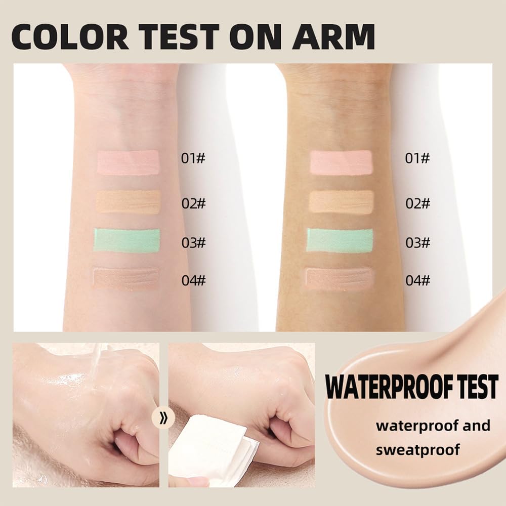 Best Full Coverage Concealer for Dark Circles & Mature Skin - Lightweight, Breathable & Moisturizing - Natural Color (04#) - Perfect for Daily Makeup & Professional Use