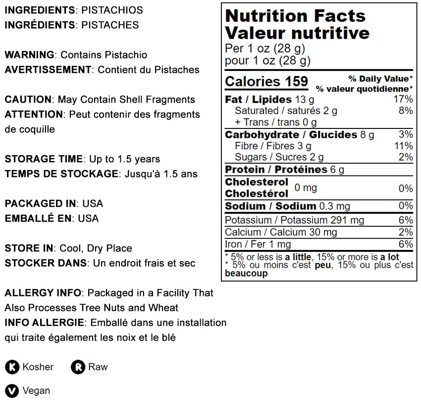 Food to Live No Shell Pistachios, 6 Pounds – Unsalted Pistachio Kernels, Bulk Pack, Keto & Paleo Friendly Snack, Sirtfood Diet Approved – Perfect for Healthy Snacking, Baking & Trail Mixes