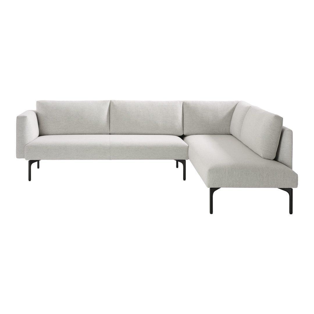 Modern L-Shaped Sectional Sofa with Wide Arms - 108.3