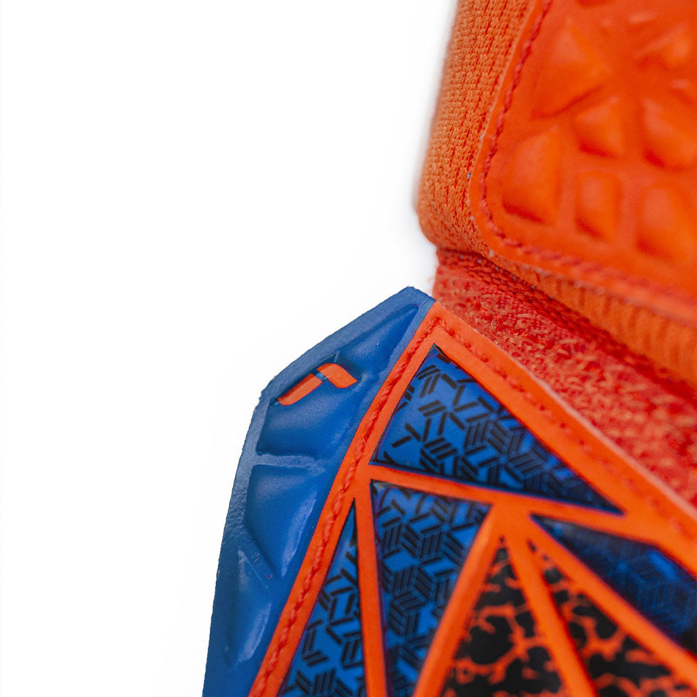 Reusch Attrakt Grip Goalkeeper Gloves - Orange/Blue - Professional Soccer Goalie Gloves for Training & Matches - Perfect for Youth & Adult Goalkeepers