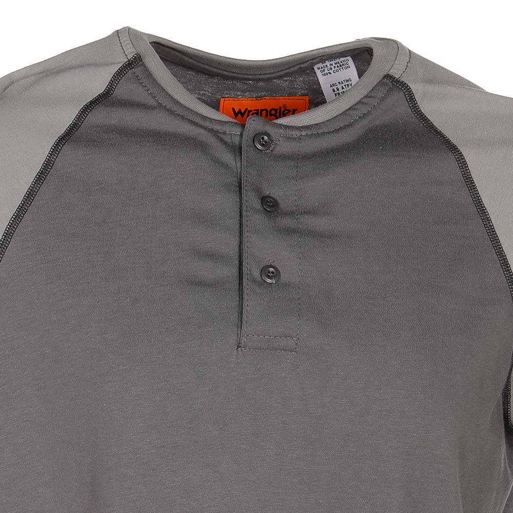 Wrangler Riggs Workwear Men's Knit Baseball Henley Shirt - Durable Comfort for Construction, Farming & Outdoor Work