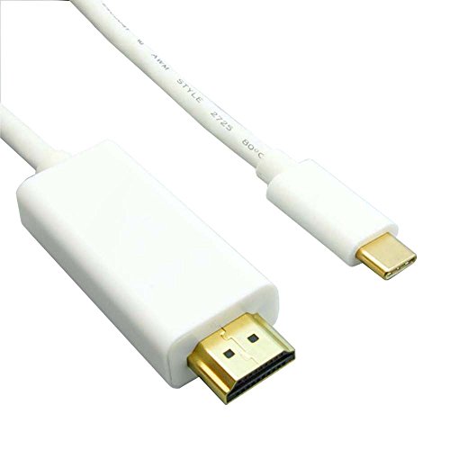 3 Feet USB Type C to HDMI Cable - 4K 60Hz High-Speed Male to Male Cord - Connect Laptop, Phone to Monitor/TV (White) - Perfect for Home Office, Gaming & Presentations