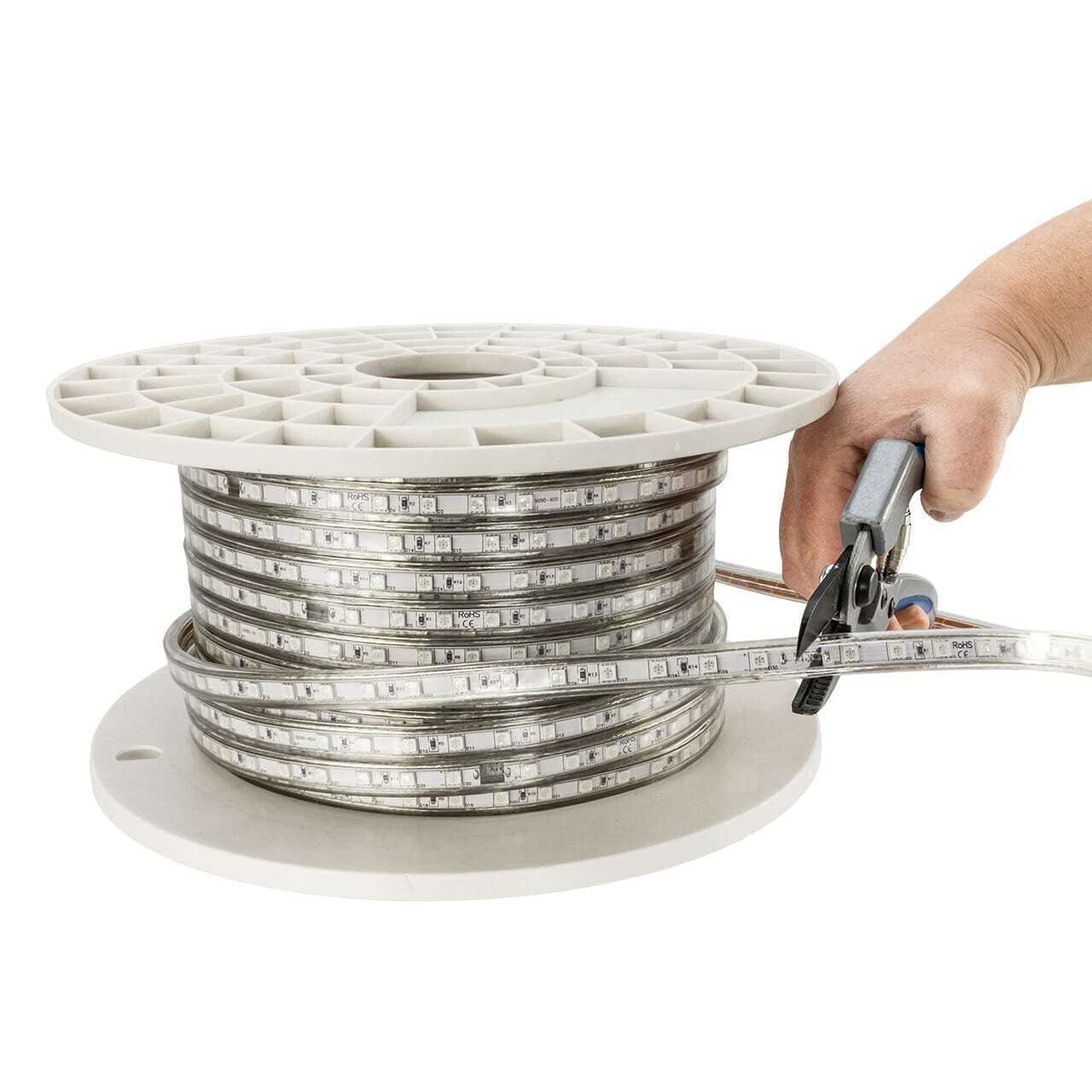 Blue LED Strip Light - 120V High Output SMD 3528 - 31.16ft Custom Cuttable - Perfect for Home Decoration, Under Cabinet Lighting, and Party Ambiance