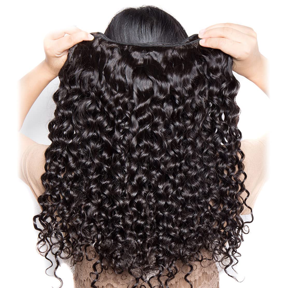 Malaysian Water Wave Human Hair Bundles with 4x4 Lace Closure 18 20 22+16 Inch Wet & Wavy Weave Hair Extensions for Black Women - Natural Color | Perfect for Protective Styles, Weddings & Everyday Glam