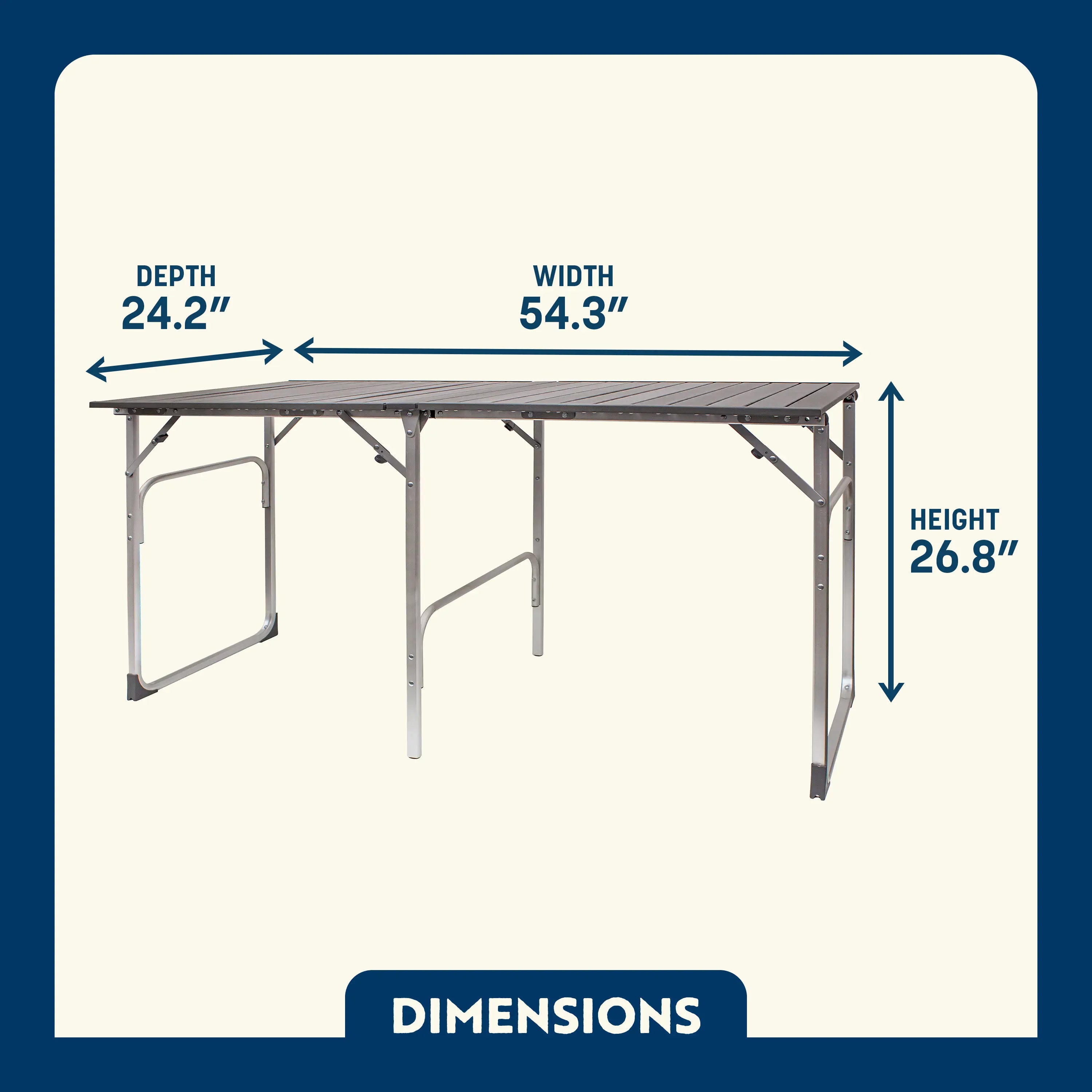 Ultra Slim Folding Table - Lightweight & Space-Saving Portable Table for Home, Office, Camping & Outdoor Use