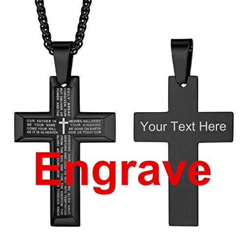 Personalized-Scripture Cross-Black