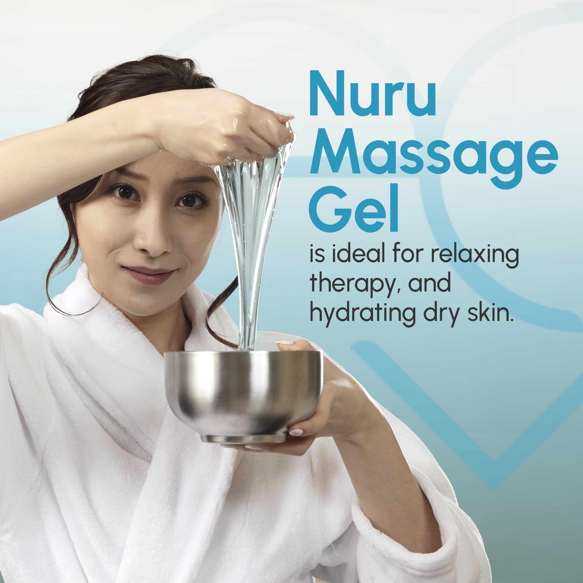 Premium Japanese Nuru Massage Gel - 1.32 Gallon with Aloe Vera, Seaweed, Green Tea & Vitamin B5 for Sensual Couples Massage & Spa Relaxation