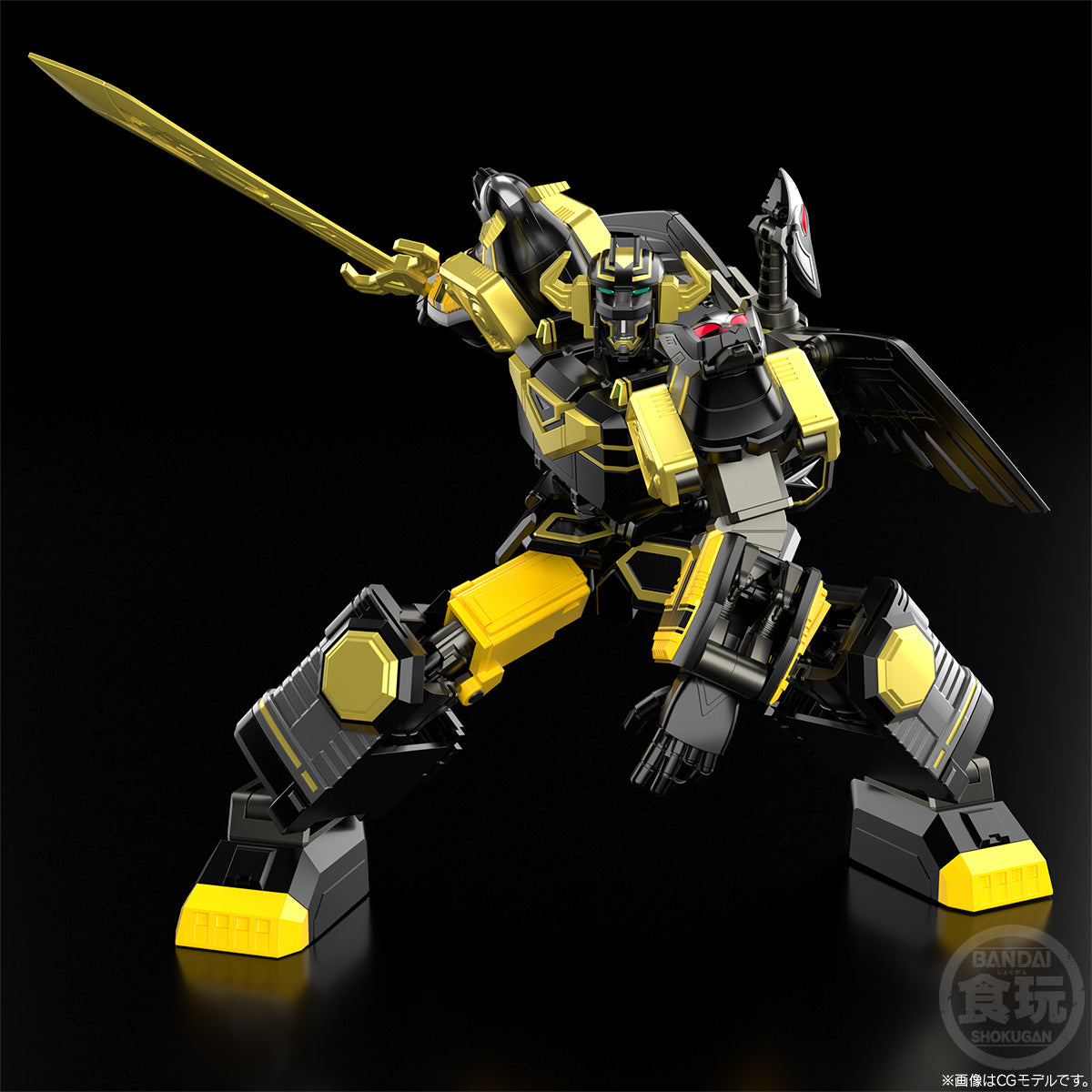 Bandai SMP Seijuu Sentai Gingaman GingaiOh Black Version Model Kit - Anime Action Figure Building Set for Collectors & Gifts | Display, Cosplay, Anime Decor