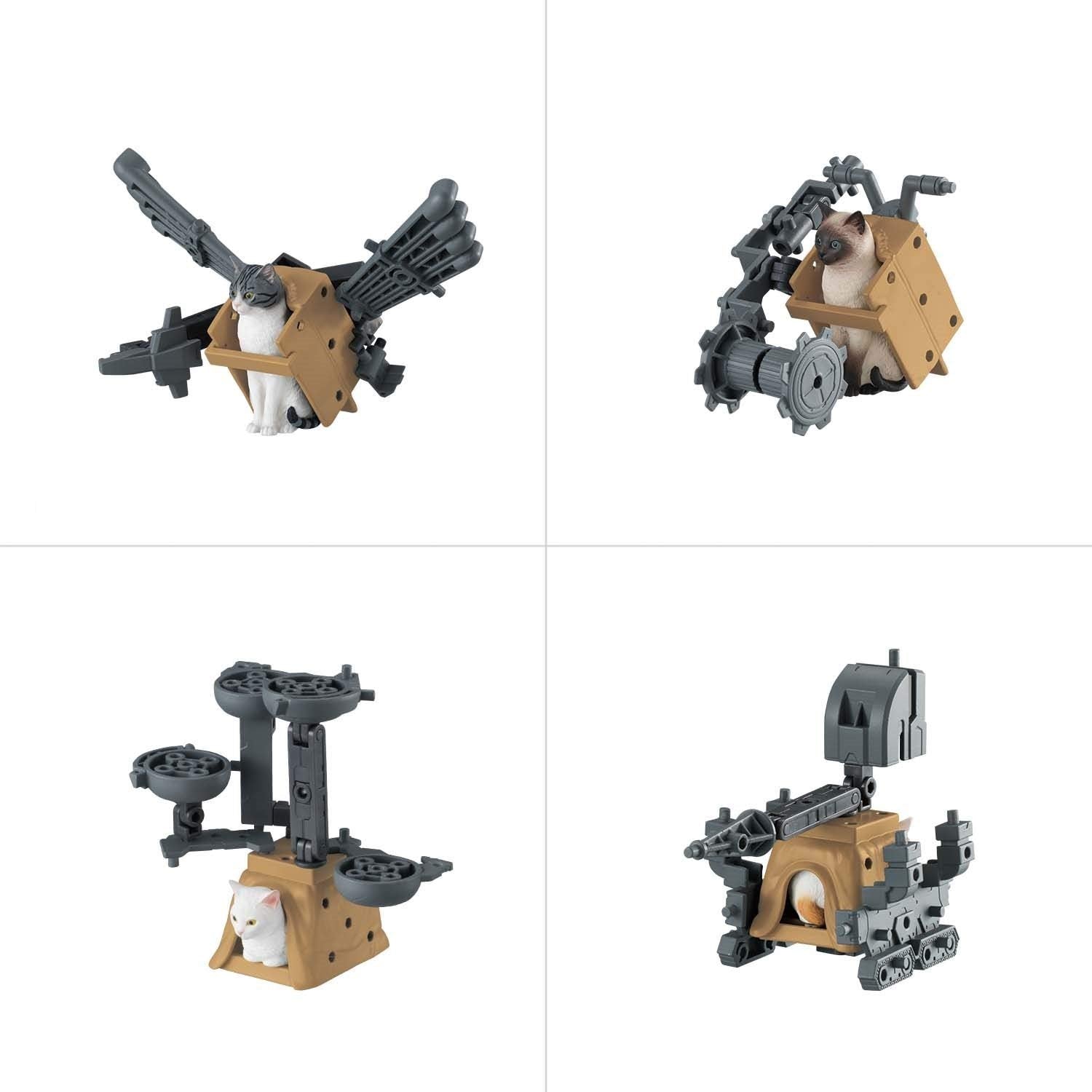 Bandai Neko Busou Namimori Cat Lover Action Figure Set of 4 - Perfect for Anime Collectors, Cat Enthusiasts & Home Decor Display