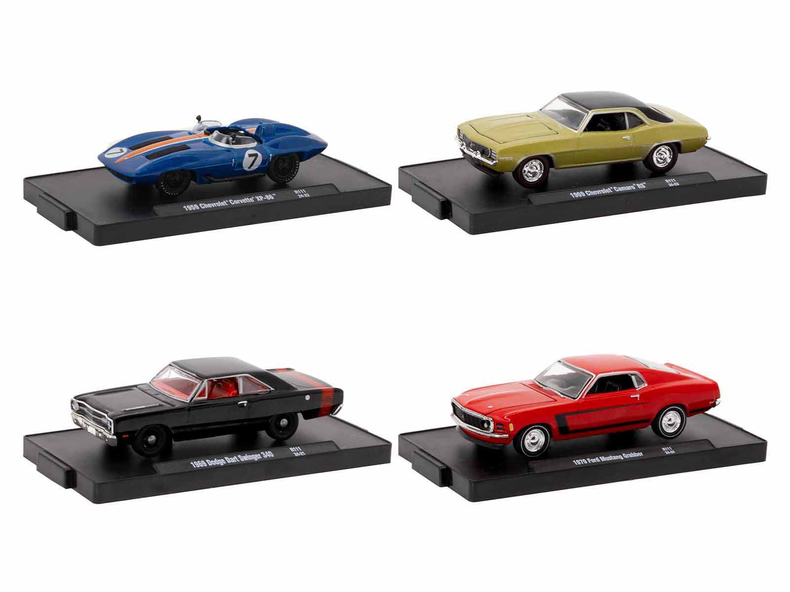 M2 Machines 1/64 Scale Diecast Model Cars - Auto Drivers Limited Edition Set of 4 (Worldwide Release of 9600 Pieces) - Perfect for Collectors, Display Cases, and Diecast Car Enthusiasts