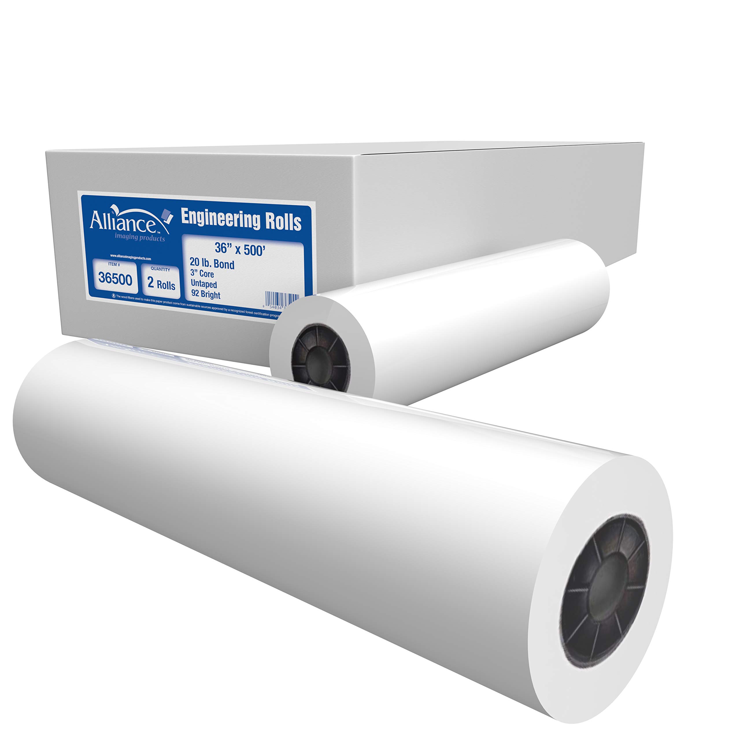Alliance Wide Format Bond Engineering Paper Rolls - 36