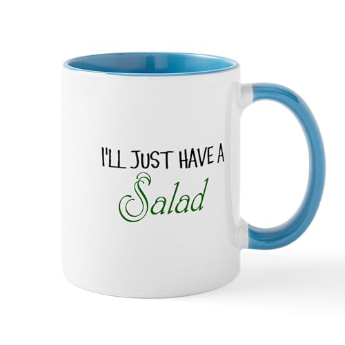 White/Blue Inside - Salad Mug