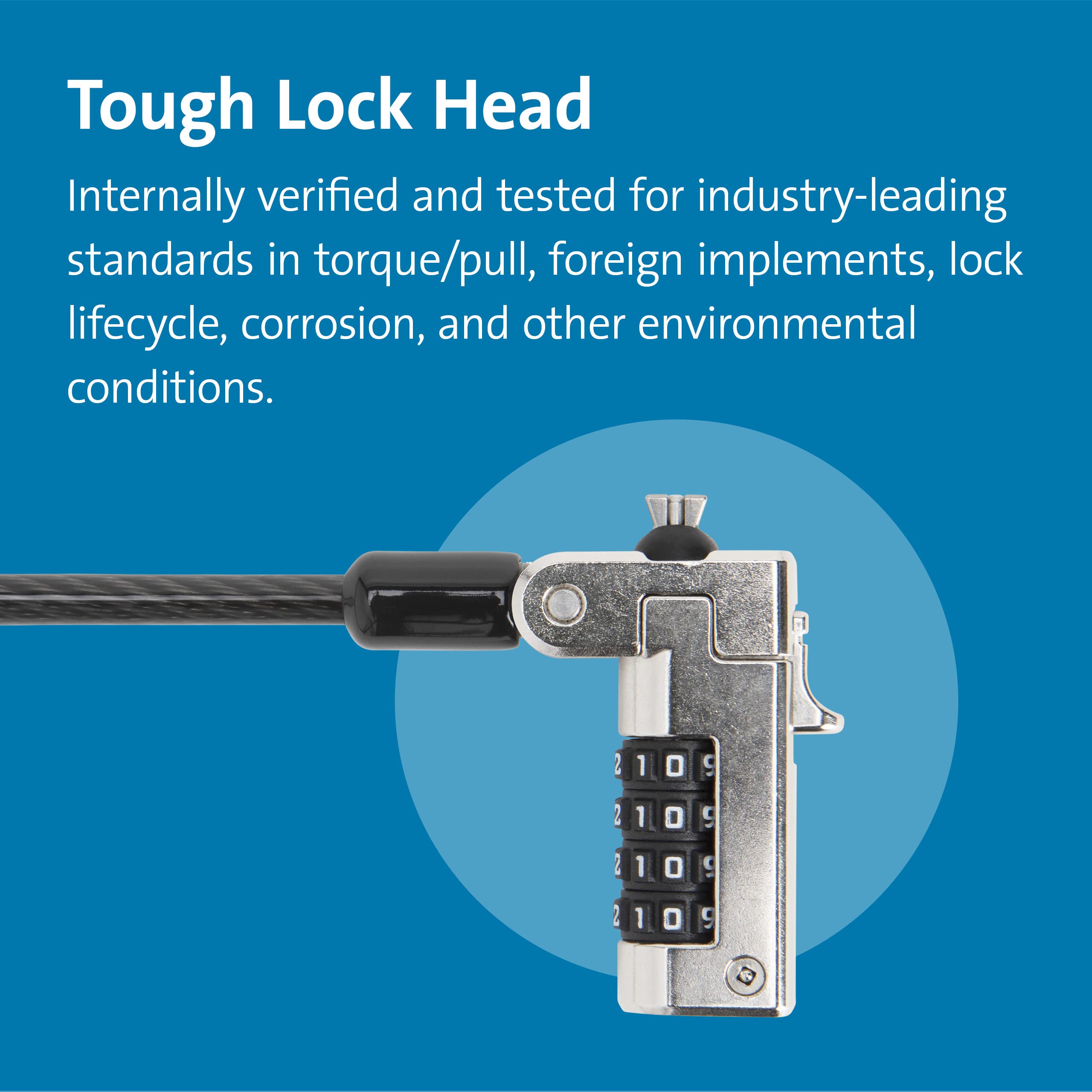 Kensington N17 Dell Laptop Combination Lock - Secure Black Locking Cable for Office, School, and Travel