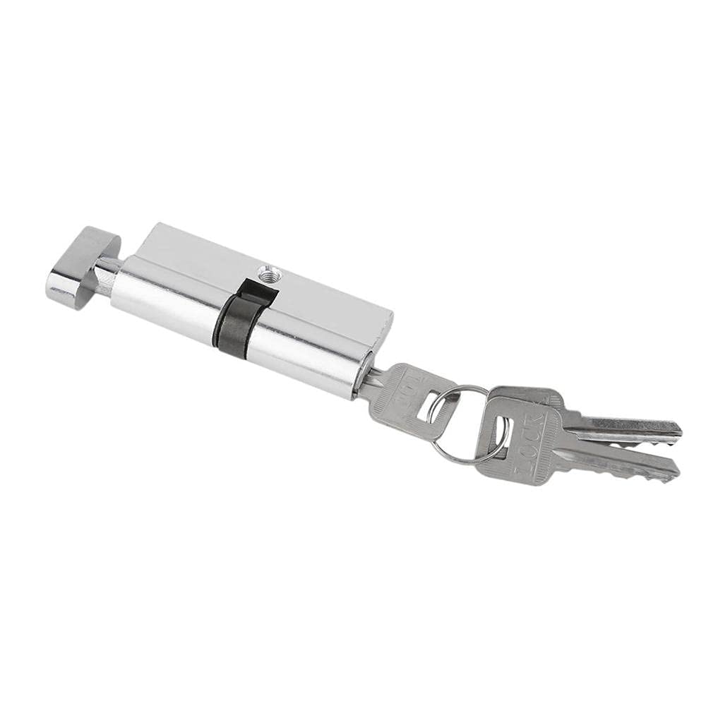 High Security Anti-Pick Door Lock Cylinder - 70mm Aluminum Metal Anti-Snap Anti-Drill Lock with 3 Keys (Silver) - Ideal for Home, Office & Apartment Security Protection