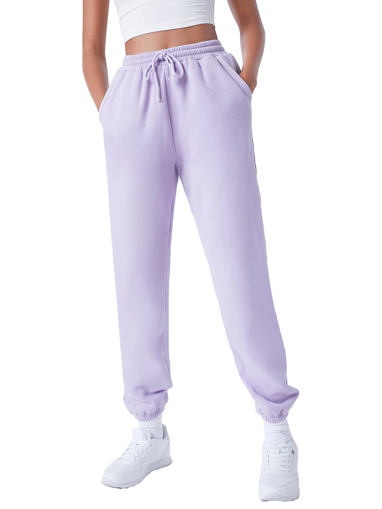 Stylish Women's Drawstring Waist Sweatpants - Comfortable Casual Jogger Pants with Pockets | Perfect for Lounge, Workout & Running Errands