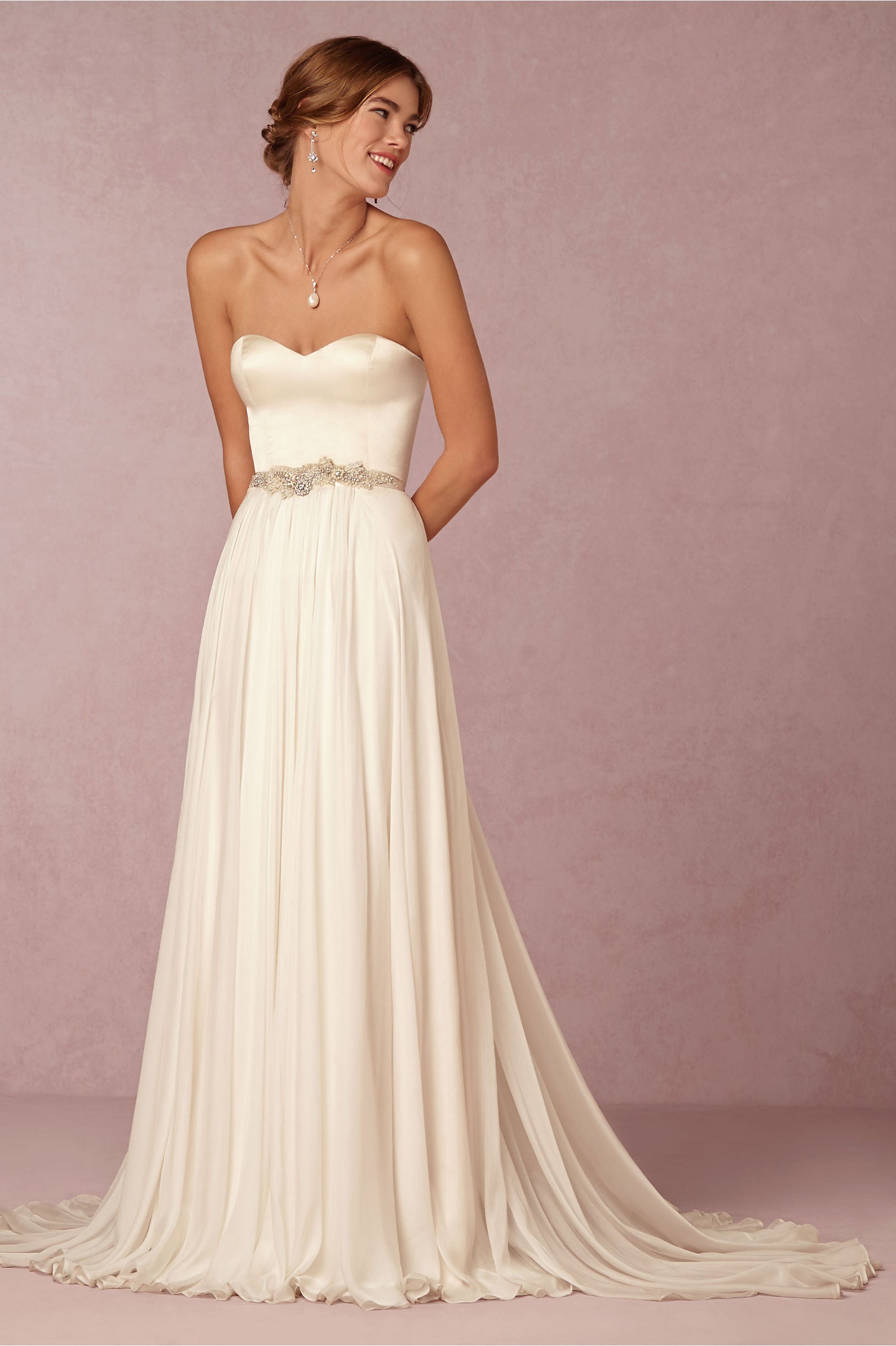 Catherine Deane Delia Skirt | Women's Flowy Midi Skirt with Side Slit | Elegant A-Line Skirt for Wedding, Party & Special Occasions