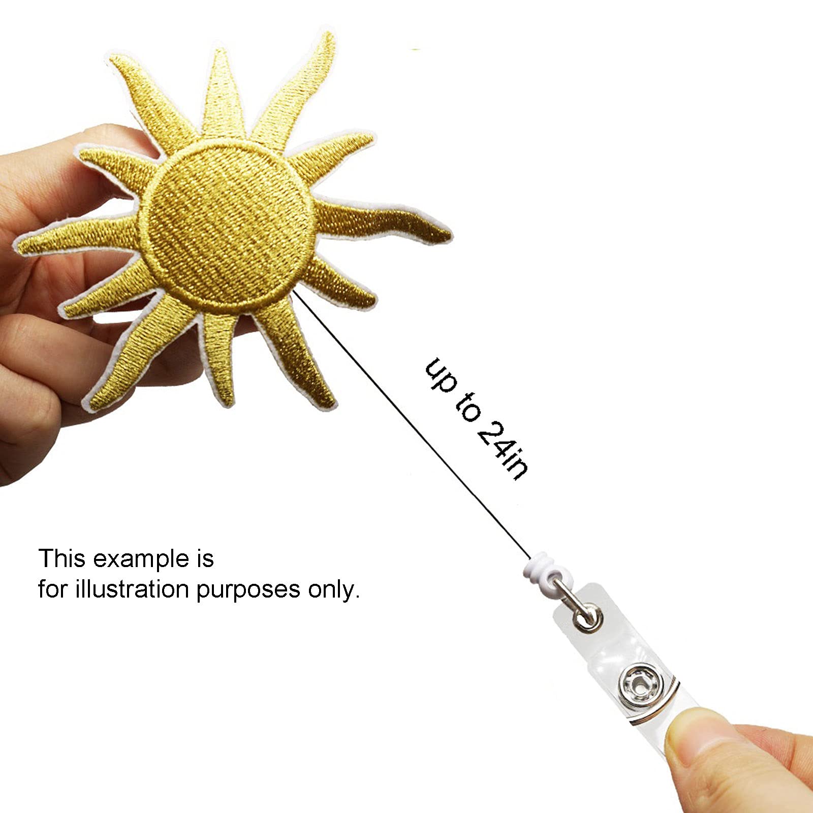 Dog's Paw Badge Reels Retractable with Alligator Clip & Key Ring - 24 Inch Thick Pull Cord for Pet Lovers | Perfect for Vet Visits, Dog Walking & Office ID Badges