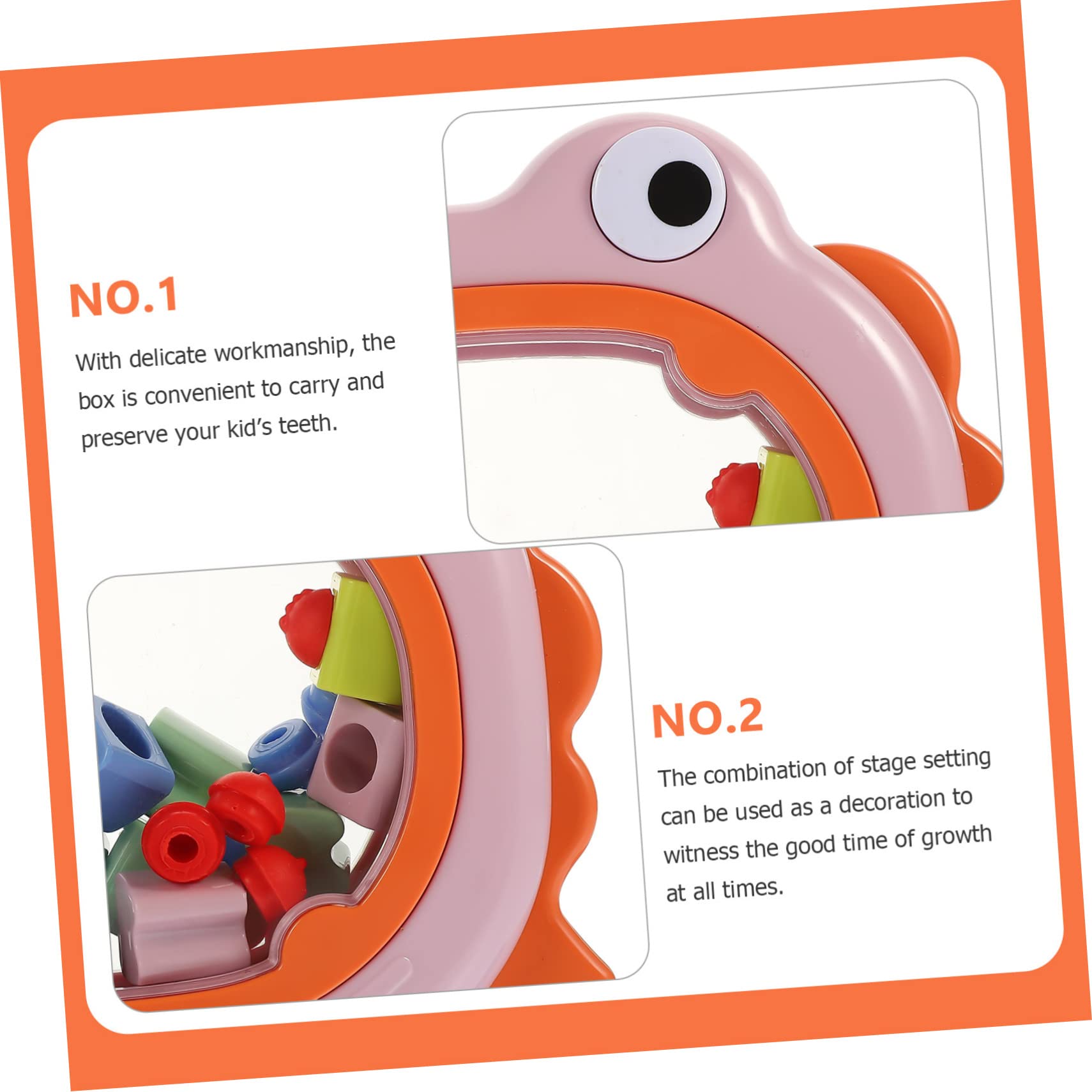 UPKOCH 5-Pack Plastic Tooth Storage Box - Teeth Keepsake Holder for Baby Teeth, Wisdom Teeth & Dental Souvenirs - Perfect for Parents, Dentists & Memory Preservation