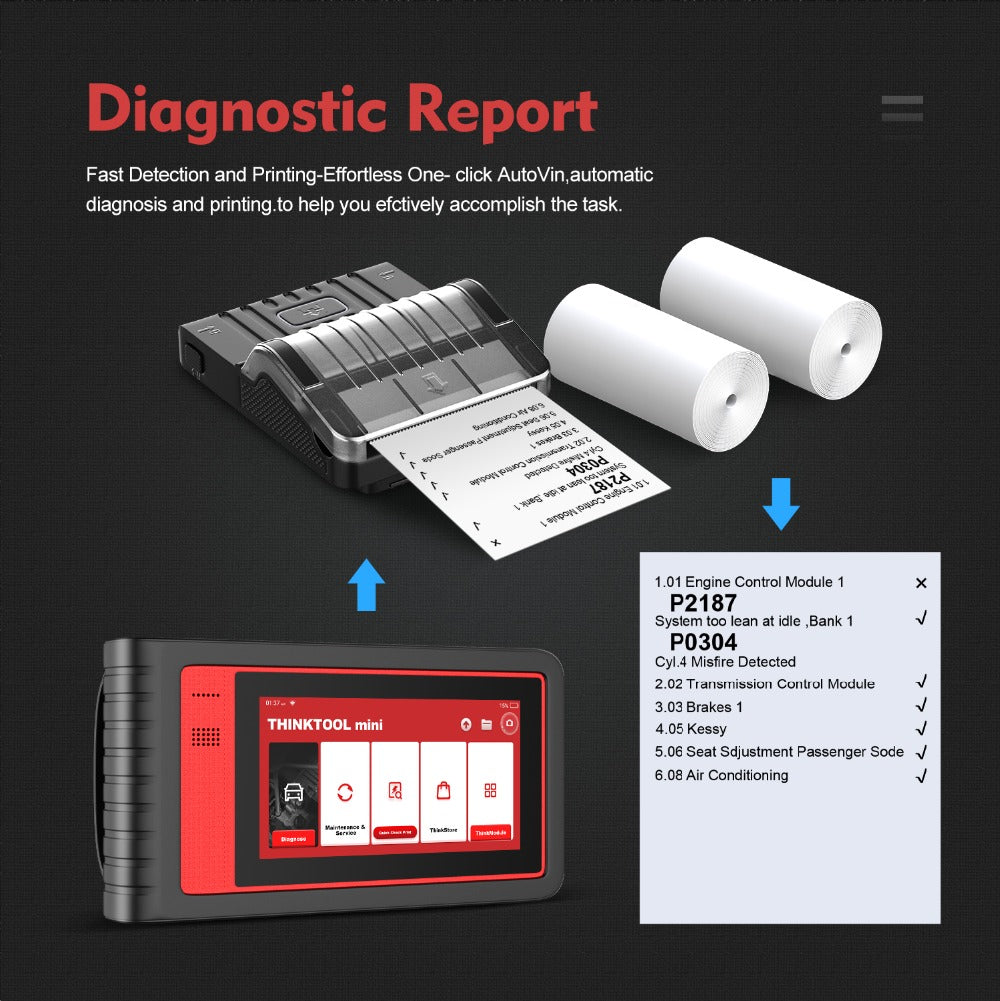 THINKTOOL MINI 6 OBD2 Scanner - Professional OE Level Full System Car Diagnostic Tool with 28 Resets & Bidirectional Scan Functions | Perfect for Mechanics, DIY Car Repairs & Vehicle Maintenance (30% OFF Limited Time)