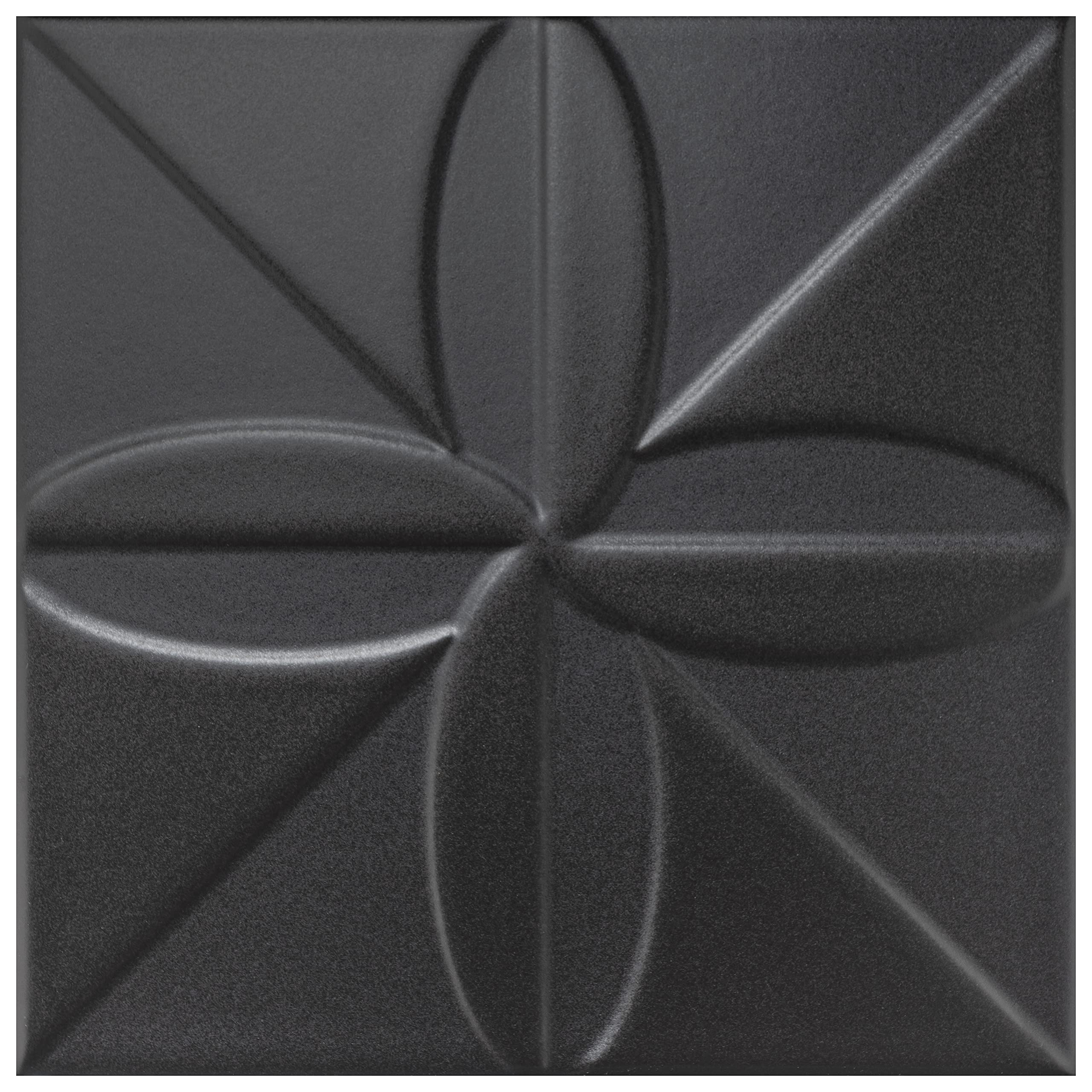 Merola Tile Triplex Fronteira Black 7-3/4